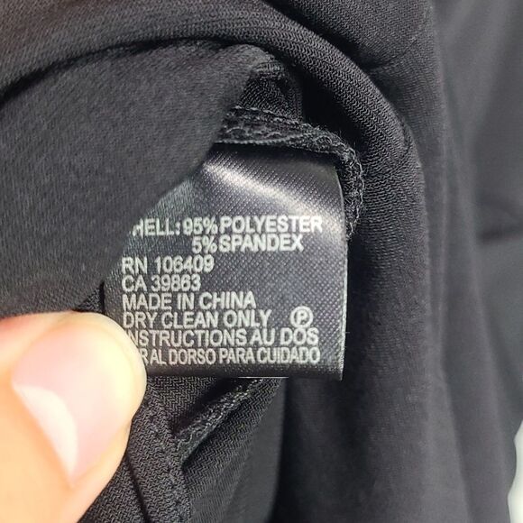 Tahari Black Midi V-Neck Wrap Cocktail Party Dress Size Medium - Picture 6 of 6